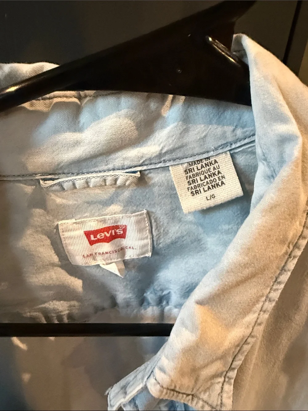 Levi's Light Blue Denim Button-Up Shirt